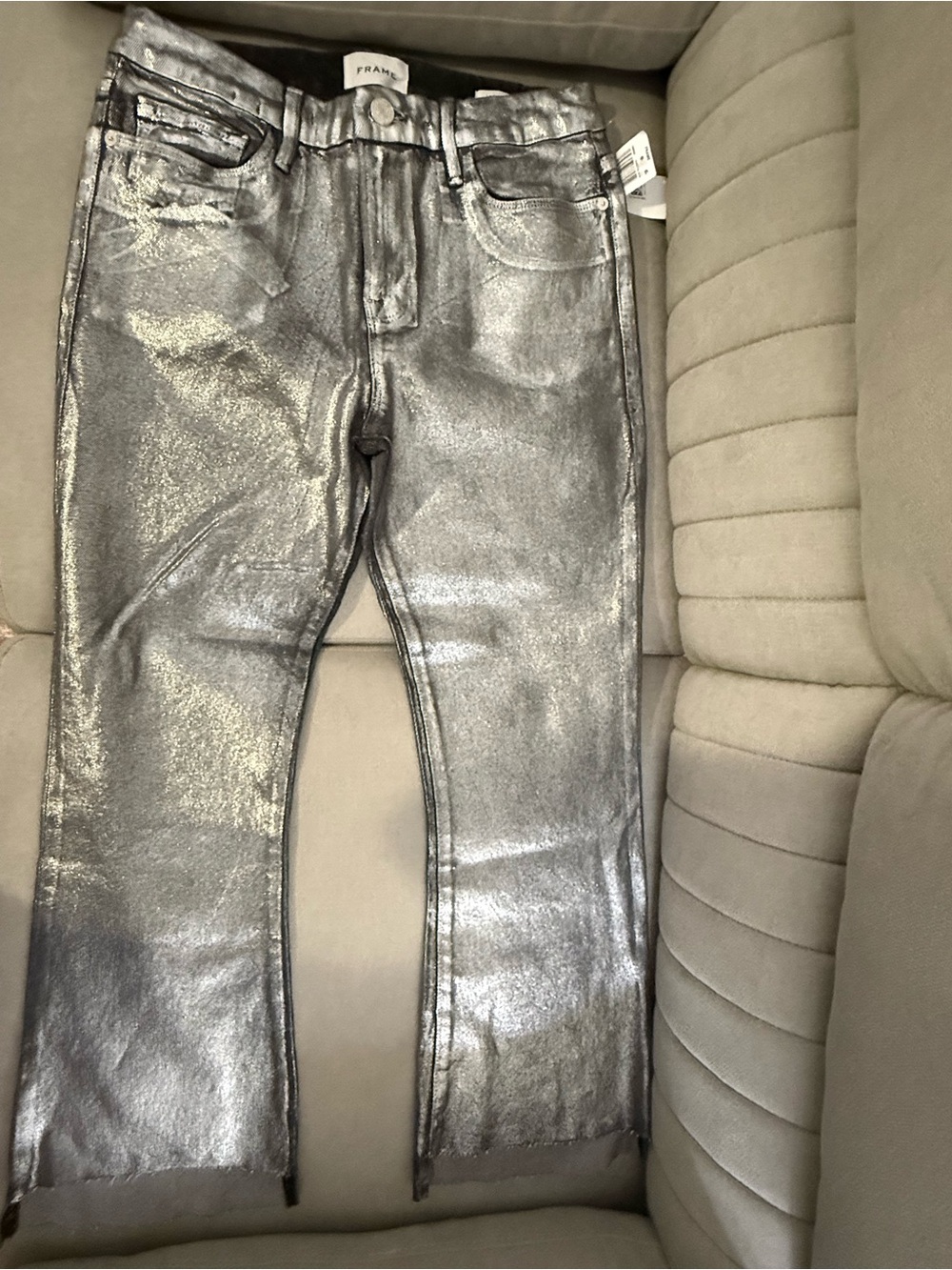 FRAME Le Crop Mini Boot - Gunmetal Noir - Size 29 - NWT - MSRP $278